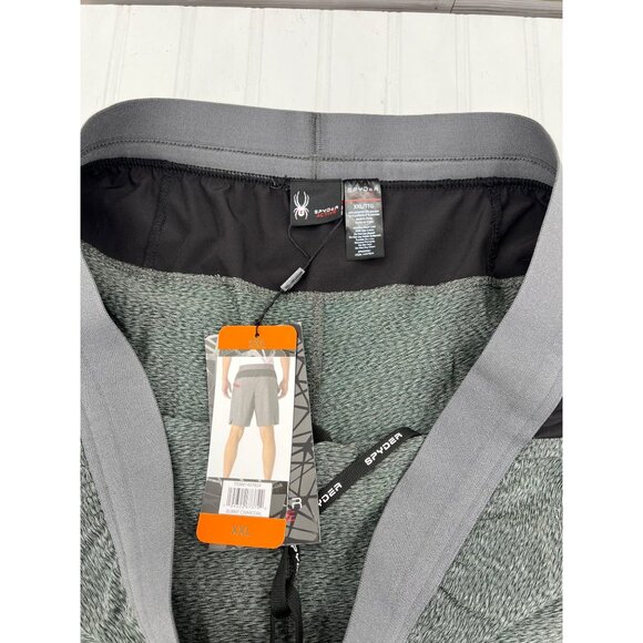 Spyder Mens Active Shorts XXL Gray/Black Polyester Spandex Lightweight Breathabl - Picture 2 of 5